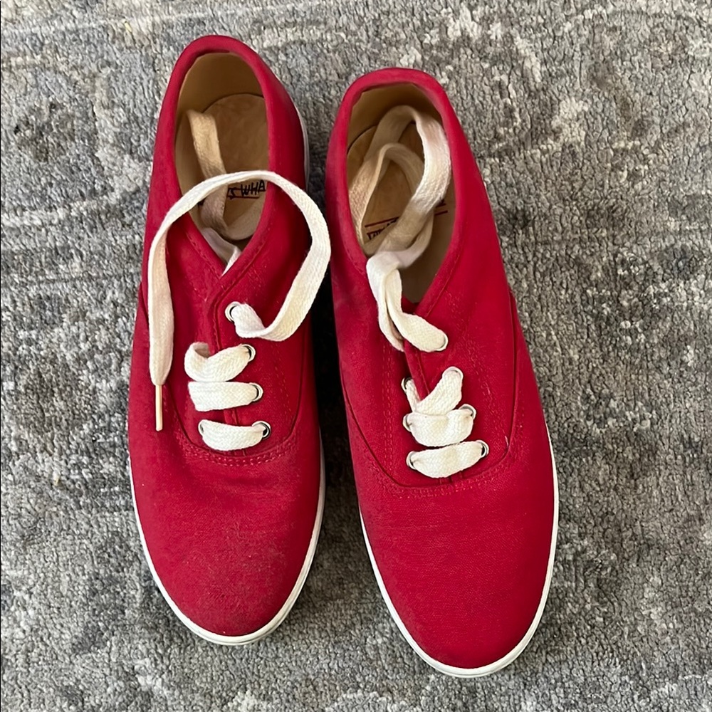 Red Canvas Sneakers for Women